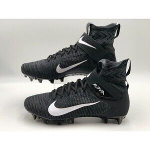 Nike Alpha Menace Elite 2 Wide Black White Men’s Cleats Sz 13 BV3298-001
